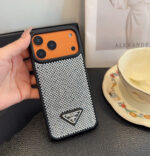 Prada Style Bling Diamond Phone Case with Triangular Logo - 图片 14