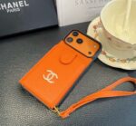 Chanel Style Leather Flip Card Holder Crossbody Phone Case - 图片 14