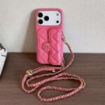Chanel Style Quilted Wallet Phone Case With Adjustable Chain Crossbody Strap - 图片 9