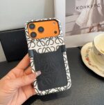 Loewe Style Anagram Embossed Card Holder Crossbody Phone Case - 图片 8