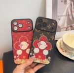 Louis Vuitton Vivienne Lucky Fortune Monogram Leather Luxury Shockproof Phone Case