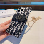 Dior Card Holder Crossbody Phone Case with Chain Strap - 图片 5