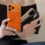 Hermès Paris Embossed Leather Card Slot Luxury Phone Case - 图片 10
