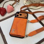 Louis Vuitton Embossed Monogram Card Holder Crossbody Strap Luxury Phone Case - 图片 11