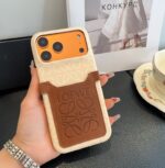 Loewe Style Anagram Embossed Card Holder Crossbody Phone Case - 图片 15
