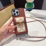 Celine Triomphe Monogram Card Holder Crossbody Phone Case