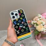 LV New Arrival Gilded Craft Electroplated Glass Phone Case - 图片 3