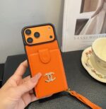 Chanel Style Leather Flip Card Holder Crossbody Phone Case - 图片 17