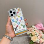 LV New Arrival Gilded Craft Electroplated Glass Phone Case - 图片 10