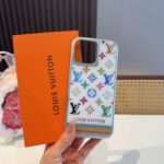 LV New Arrival Gilded Craft Electroplated Glass Phone Case - 图片 12