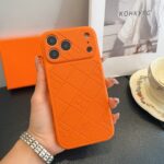 Hermès Style Embossed Leather Texture Full Cover Phone Case - 图片 4