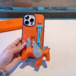 Hermès Style Premium Leather Card Holder Phone Case - 图片 13