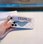 Celine Triomphe Monogram Wrist Strap Luxury Phone Case - 图片 8
