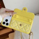 Chanel Style Quilted Wallet Phone Case With Adjustable Chain Crossbody Strap - 图片 10