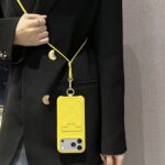 Colorful LV Embossed Monogram Card Holder Crossbody Lanyard Luxury Leather Phone Case - 图片 13