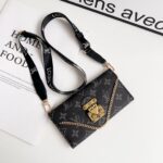 LV & Gucci Monogram Flip Phone Wallet Mini Crossbody Shoulder Bag With Card Slots - 图片 4