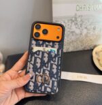 Dior Card Holder Fabric Full-Cover Phone Case - 图片 4