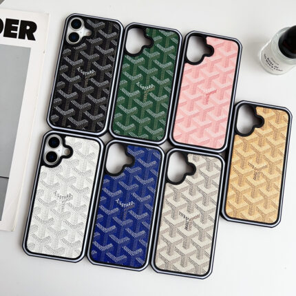 Goyard Classic All-Over Monogram Print Slim Shockproof Luxury Phone Case