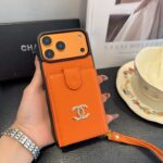 Chanel Style Leather Flip Card Holder Crossbody Phone Case - 图片 13
