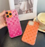 Star Orange Series LV Glitter Phone Case