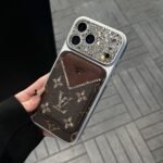 LV Monogram Bling Diamond Camera Card Holder Luxury Phone Case - 图片 2