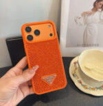 Prada Style Bling Diamond Phone Case with Triangular Logo - 图片 7