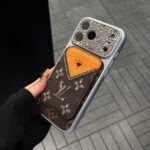 LV Monogram Bling Diamond Camera Card Holder Luxury Phone Case - 图片 4