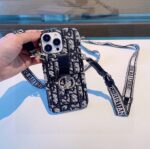 Dior Montaigne - Embroidered Strap Card Phone Case - 图片 6