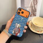 Goyard X KAWS Skeleton Collage Monogram Card Holder Luxury Phone Case - 图片 5