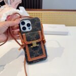 Celine Triomphe Monogram Card Slot Crossbody Phone Case - 图片 12