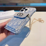 Dior Card Holder Crossbody Phone Case with Chain Strap - 图片 16