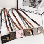LV & Gucci Monogram Flip Phone Wallet Mini Crossbody Shoulder Bag With Card Slots - 图片 2