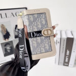 Dior Oblique Monogram Flip Wallet Phone Case With Brand Wrist Strap - 图片 5