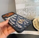 Dior Card Holder Fabric Full-Cover Phone Case - 图片 6