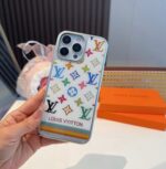 LV New Arrival Gilded Craft Electroplated Glass Phone Case - 图片 13
