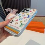 LV New Arrival Gilded Craft Electroplated Glass Phone Case - 图片 15