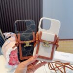 Celine Triomphe Monogram Card Slot Crossbody Phone Case