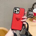 Prada Style Crossbody Wallet Phone Case with Mini Bag Lanyard - 图片 4