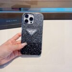 Prada Style Gradient Full Rhinestone Glitter Phone Case - 图片 15