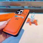 Hermès Style Premium Leather Card Holder Phone Case - 图片 15