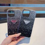 Prada Style Gradient Full Rhinestone Glitter Phone Case - 图片 13