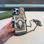 Gucci Dionysus Snake Head Leather Phone Case with Card Slot & Crossbody Strap - 图片 13