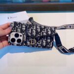 Dior Montaigne Card Holder Phone Case Embroidered Strap - 图片 8