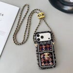 Chanel Style Tweed Quilted Card Holder Wallet Luxury Phone Case - 图片 16