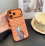 Goyard X KAWS Skeleton Collage Monogram Card Holder Luxury Phone Case - 图片 9