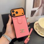 Chanel Style Leather Flip Card Holder Crossbody Phone Case - 图片 9