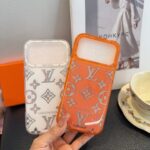 Louis Vuitton Transparent Glitter Monogram Electroplated Luxury Shockproof Phone Case
