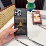Celine Triomphe Monogram Card Holder Crossbody Phone Case - 图片 15