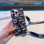 Dior Montaigne Card Holder Phone Case Embroidered Strap - 图片 6