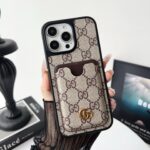 Luxury Designer Monogram Card Holder Phone Case | 2-in-1 Wallet Shockproof Cover - 图片 5